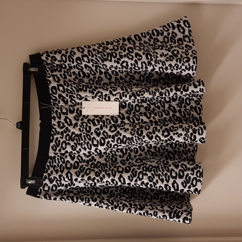 NWT, Rebecca Taylor Leo Flip Jaquard Skirt